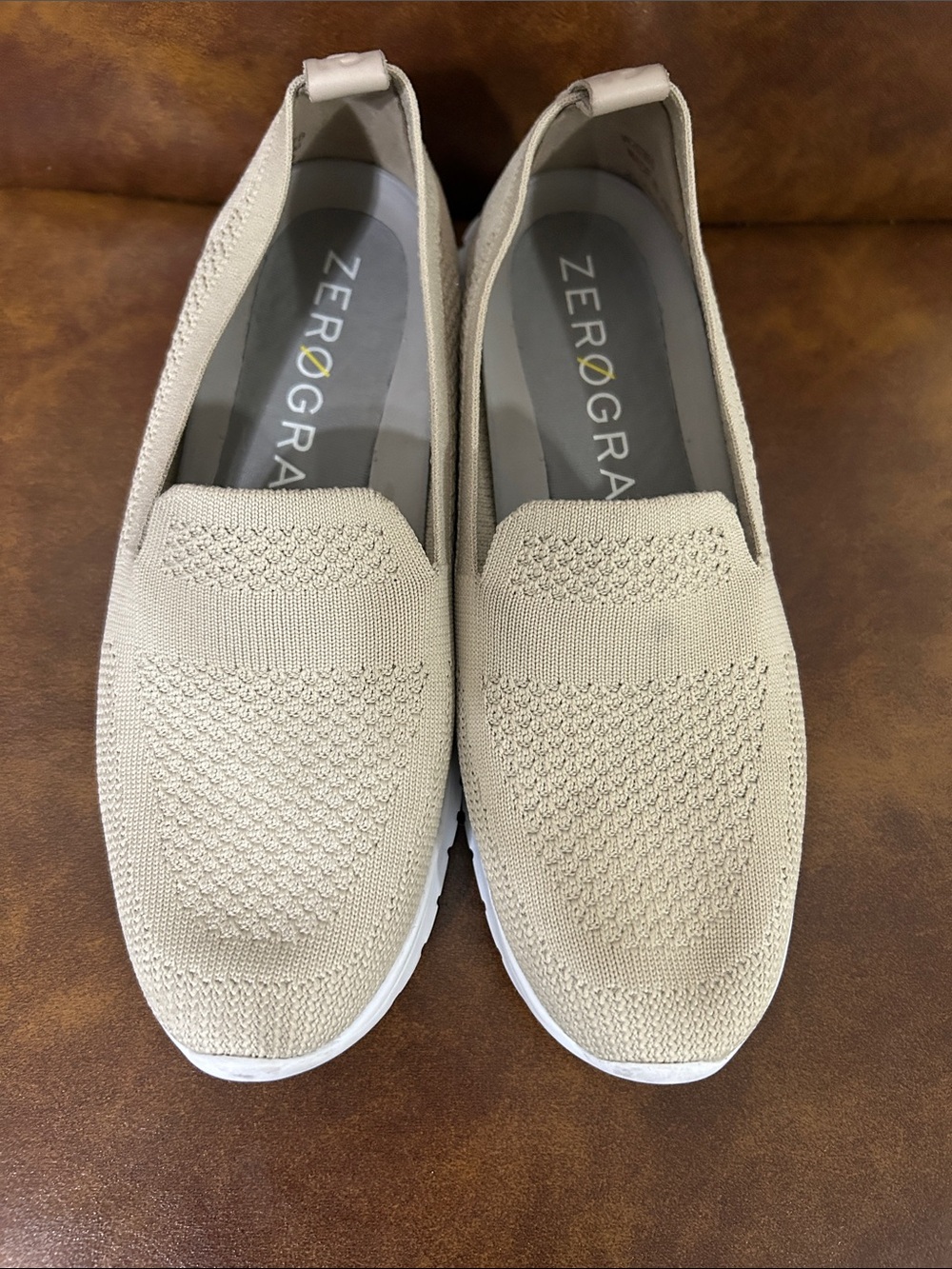 ZERO GRA cole han Lightweight Knit Slip-On Sneakers in Beige